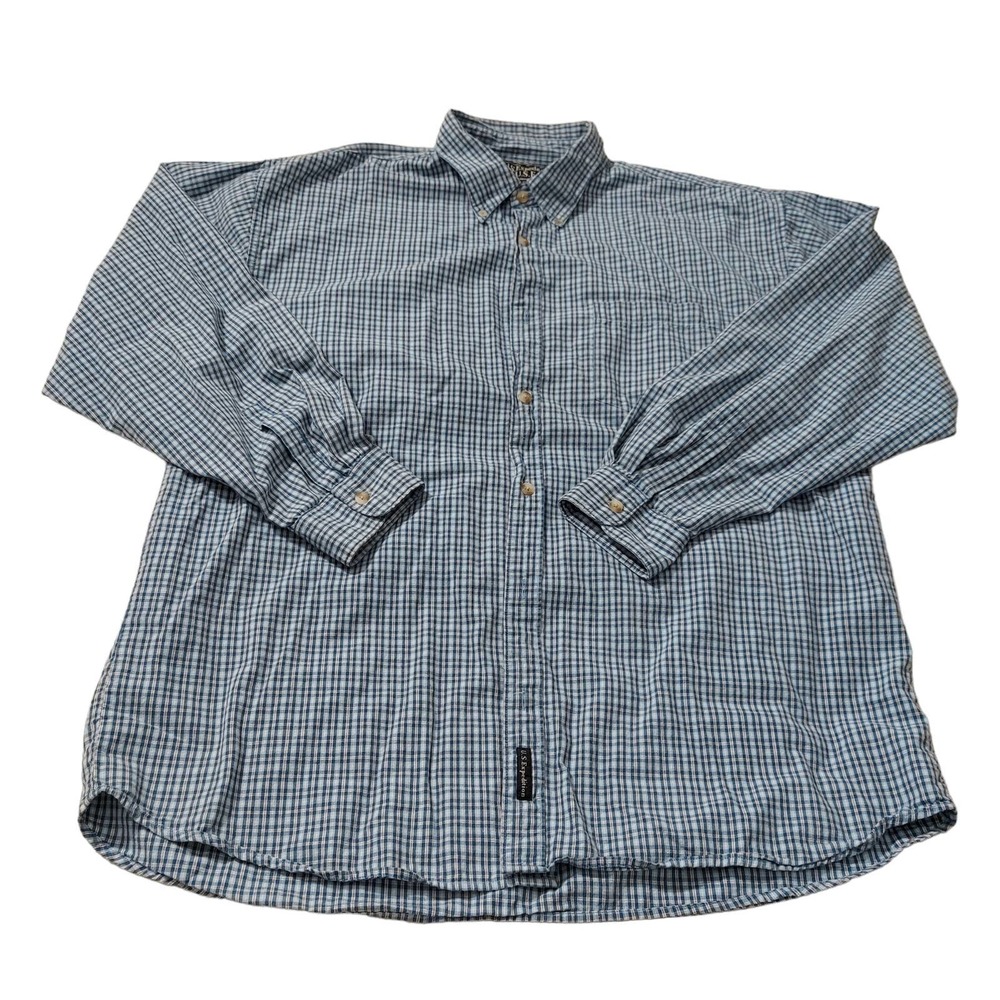 U.S. Expedition Shirt Mens XL Checkered Long Sleeve RN90797